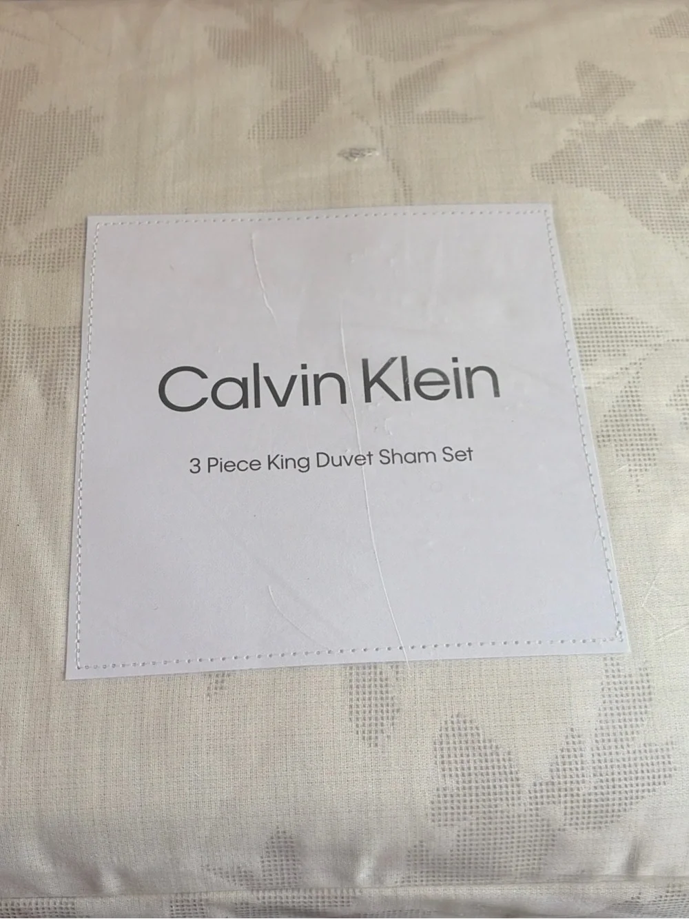 Calvin Klein Cascade Cotton Reversible Grey Duvet Cover Set Sz KING NEW